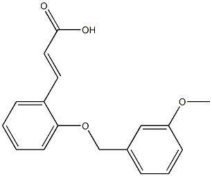 3-{2-[(3-methoxyphenyl)methoxy]phenyl}prop-2-enoic acid Struktur