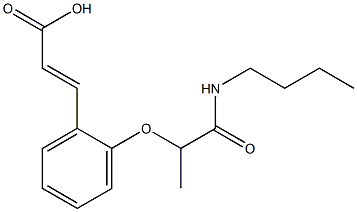 3-{2-[1-(butylcarbamoyl)ethoxy]phenyl}prop-2-enoic acid Struktur