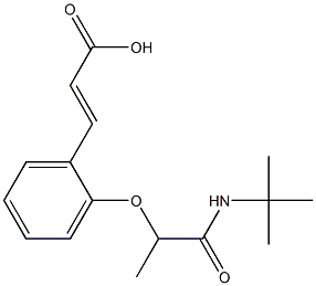 3-{2-[1-(tert-butylcarbamoyl)ethoxy]phenyl}prop-2-enoic acid Struktur