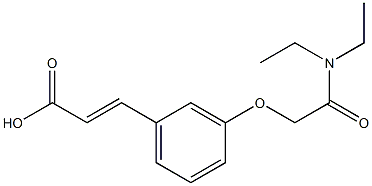 3-{3-[(diethylcarbamoyl)methoxy]phenyl}prop-2-enoic acid Struktur