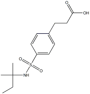 3-{4-[(2-methylbutan-2-yl)sulfamoyl]phenyl}propanoic acid Struktur