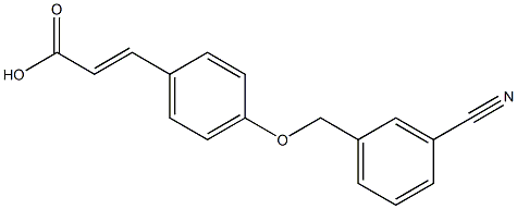 3-{4-[(3-cyanophenyl)methoxy]phenyl}prop-2-enoic acid Struktur