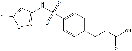 3-{4-[(5-methyl-1,2-oxazol-3-yl)sulfamoyl]phenyl}propanoic acid Struktur