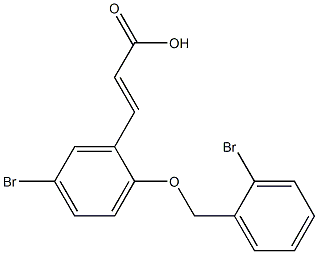 3-{5-bromo-2-[(2-bromophenyl)methoxy]phenyl}prop-2-enoic acid Struktur