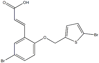 3-{5-bromo-2-[(5-bromothiophen-2-yl)methoxy]phenyl}prop-2-enoic acid Struktur