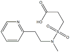 3-{methyl[2-(pyridin-2-yl)ethyl]sulfamoyl}propanoic acid Struktur