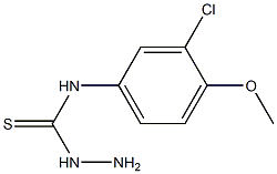 3-amino-1-(3-chloro-4-methoxyphenyl)thiourea Struktur