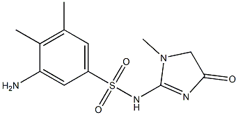 3-amino-4,5-dimethyl-N-(1-methyl-4-oxo-4,5-dihydro-1H-imidazol-2-yl)benzene-1-sulfonamide Struktur