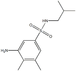 3-amino-4,5-dimethyl-N-(2-methylpropyl)benzene-1-sulfonamide Struktur