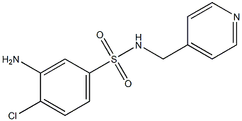 3-amino-4-chloro-N-(pyridin-4-ylmethyl)benzene-1-sulfonamide Struktur