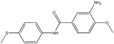 3-amino-4-methoxy-N-[4-(methylsulfanyl)phenyl]benzamide Struktur