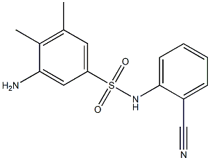 3-amino-N-(2-cyanophenyl)-4,5-dimethylbenzene-1-sulfonamide Struktur