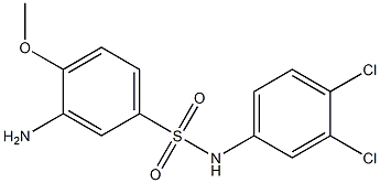 3-amino-N-(3,4-dichlorophenyl)-4-methoxybenzene-1-sulfonamide Struktur