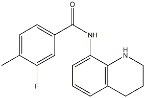 3-fluoro-4-methyl-N-(1,2,3,4-tetrahydroquinolin-8-yl)benzamide Struktur