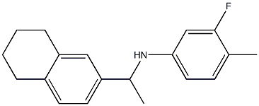 3-fluoro-4-methyl-N-[1-(5,6,7,8-tetrahydronaphthalen-2-yl)ethyl]aniline Struktur