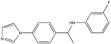 3-fluoro-N-{1-[4-(1H-imidazol-1-yl)phenyl]ethyl}aniline Struktur