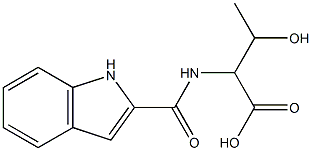 3-hydroxy-2-(1H-indol-2-ylformamido)butanoic acid Struktur