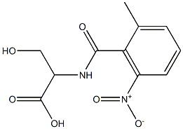 3-hydroxy-2-[(2-methyl-6-nitrophenyl)formamido]propanoic acid Struktur