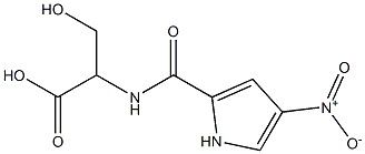 3-hydroxy-2-[(4-nitro-1H-pyrrol-2-yl)formamido]propanoic acid Struktur