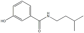 3-hydroxy-N-(3-methylbutyl)benzamide Struktur