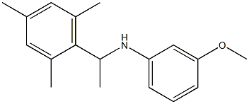 3-methoxy-N-[1-(2,4,6-trimethylphenyl)ethyl]aniline Struktur