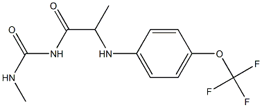 3-methyl-1-(2-{[4-(trifluoromethoxy)phenyl]amino}propanoyl)urea Struktur