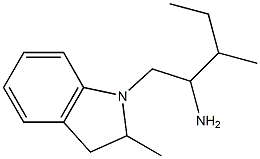 3-methyl-1-(2-methyl-2,3-dihydro-1H-indol-1-yl)pentan-2-amine Struktur