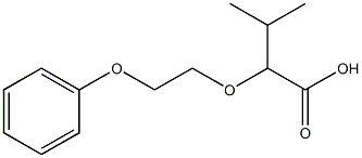 3-methyl-2-(2-phenoxyethoxy)butanoic acid Struktur