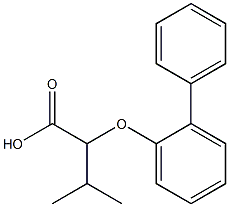 3-methyl-2-(2-phenylphenoxy)butanoic acid Struktur