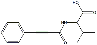 3-methyl-2-[(3-phenylprop-2-ynoyl)amino]butanoic acid Struktur