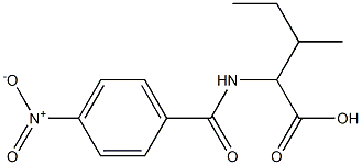 3-methyl-2-[(4-nitrobenzoyl)amino]pentanoic acid Struktur