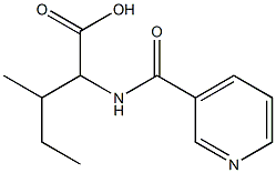 3-methyl-2-[(pyridin-3-ylcarbonyl)amino]pentanoic acid Struktur