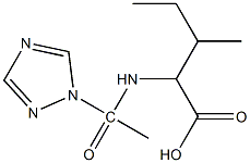 3-methyl-2-[1-(1H-1,2,4-triazol-1-yl)acetamido]pentanoic acid Struktur