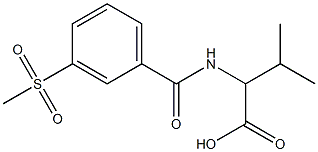 3-methyl-2-{[3-(methylsulfonyl)benzoyl]amino}butanoic acid Struktur