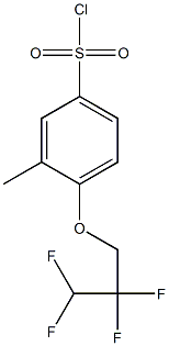 3-methyl-4-(2,2,3,3-tetrafluoropropoxy)benzene-1-sulfonyl chloride Struktur