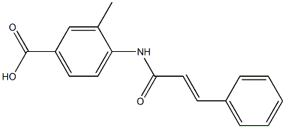 3-methyl-4-(3-phenylprop-2-enamido)benzoic acid Struktur