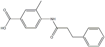 3-methyl-4-[(3-phenylpropanoyl)amino]benzoic acid Struktur