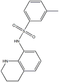 3-methyl-N-(1,2,3,4-tetrahydroquinolin-8-yl)benzene-1-sulfonamide Struktur