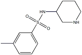 3-methyl-N-(piperidin-3-yl)benzene-1-sulfonamide Struktur