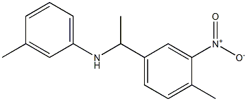 3-methyl-N-[1-(4-methyl-3-nitrophenyl)ethyl]aniline Struktur