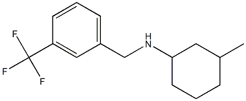 3-methyl-N-{[3-(trifluoromethyl)phenyl]methyl}cyclohexan-1-amine Struktur