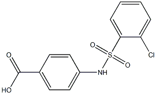 4-[(2-chlorobenzene)sulfonamido]benzoic acid Struktur