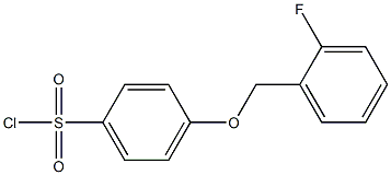 4-[(2-fluorophenyl)methoxy]benzene-1-sulfonyl chloride Struktur