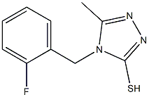 4-[(2-fluorophenyl)methyl]-5-methyl-4H-1,2,4-triazole-3-thiol Struktur