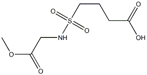 4-[(2-methoxy-2-oxoethyl)sulfamoyl]butanoic acid Struktur