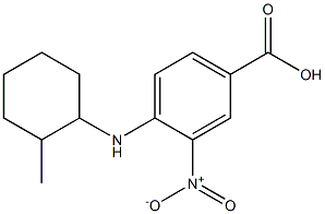 4-[(2-methylcyclohexyl)amino]-3-nitrobenzoic acid Struktur