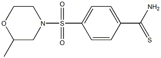 4-[(2-methylmorpholine-4-)sulfonyl]benzene-1-carbothioamide Struktur