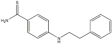 4-[(2-phenylethyl)amino]benzene-1-carbothioamide Struktur