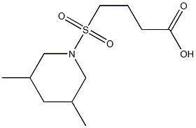 4-[(3,5-dimethylpiperidine-1-)sulfonyl]butanoic acid Struktur