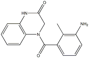 4-[(3-amino-2-methylphenyl)carbonyl]-1,2,3,4-tetrahydroquinoxalin-2-one Struktur